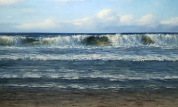 Impressionisme zeegezicht olieverf schilderij