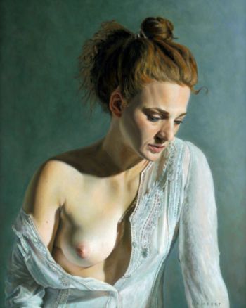 Portret olieverf op paneel