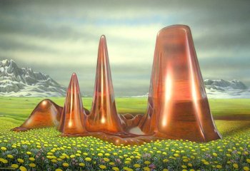 surrealistich berg landschap