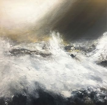 zeegezicht acrylverf op linnen